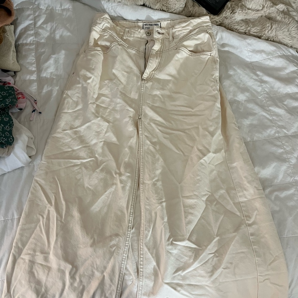 We The Free Cream Maxi Skirt